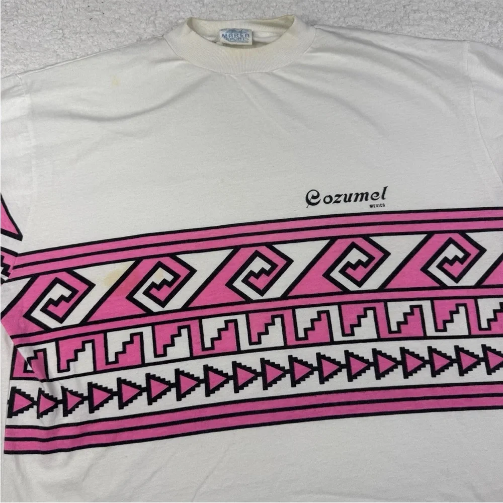 Vtg 80s Cancun Mexico Beach T-Shirt Single Stitch USA Made‎ Sz XL Vintage - Picture 2 of 9